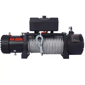 Remolque de remolque cabrestante eléctrico 12V 12000LB cable de acero todo terreno para camión UTV ATU - Imagen 1 de 19