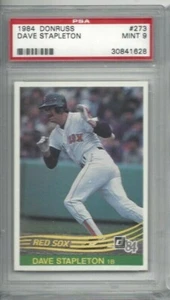 Tarjeta de béisbol Donruss 1984 #273 Dave Stapleton, clasificación de los Medias Rojas de Boston PSA 9 - Imagen 1 de 1