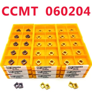 10pcs CCMT060204 VP15TF/UE6020/US735 Carbide Insert Lathe Turning Tip Tool Bits - Picture 1 of 6