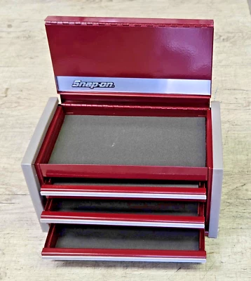 Snap-On ™ New Gloss Cranberry Miniature Top Tool Box Base Cabinet Mini LOGO - Image 1 of 3