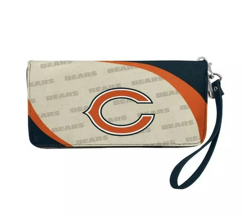 NFL Chicago Bears Women's Curve Zip Organizer Wallet / Purse Cover