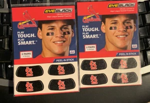 St. Louis Cardinals MLB 8 Augen schwarze Streifen Vinyl Gesicht Dekorationen Aufkleber - Bild 1 von 2