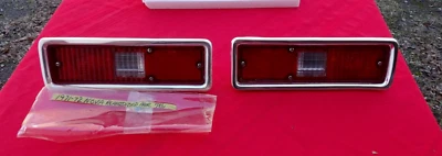 CHEVROLET 1971 72 NOVA TAIL LIGHTS PAIR RE-ANODIZED AS NOS - Image 1 of 4