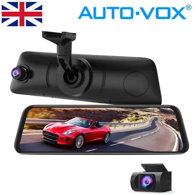 AUTO-VOX V5PRO OEM 1080P 9.35'' Rearview Mirror Dash Cam Touch Screen Dual Lens