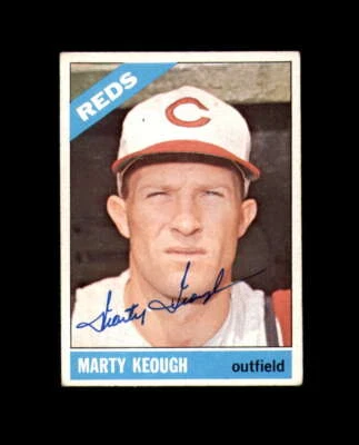 Marty Keough Signed 1966 Topps Cincinnati Reds Autograph - Image 1 of 2