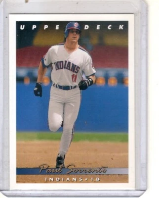 1993 Upper Deck - #196 Paul Sorrento Cleveland Indians baseball card  - Image 1 of 2