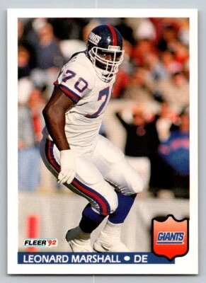 1992 Fleer - Leonard Marshall #297 - Image 1 of 2