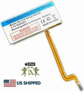 650 mAh battery for iPod Classic 6 7th Gen 80/120/160GB Video 30GB - Bild 1 von 4