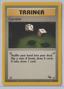 Pokémon 1999 English Fossil GAMBLER TRAINER 60/62 MINT Never Played Rare - Picture 1 of 1