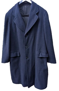 Vintage Men Parcora Dress Coat Size 40 Guanaco Lama & Angora Classic Heavyweight - Picture 1 of 10