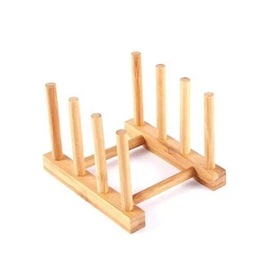 Bamboo Wooden Dish Rack Dishes Drainboard Drying Drainer Storage Holder Stand... - Picture 1 of 7