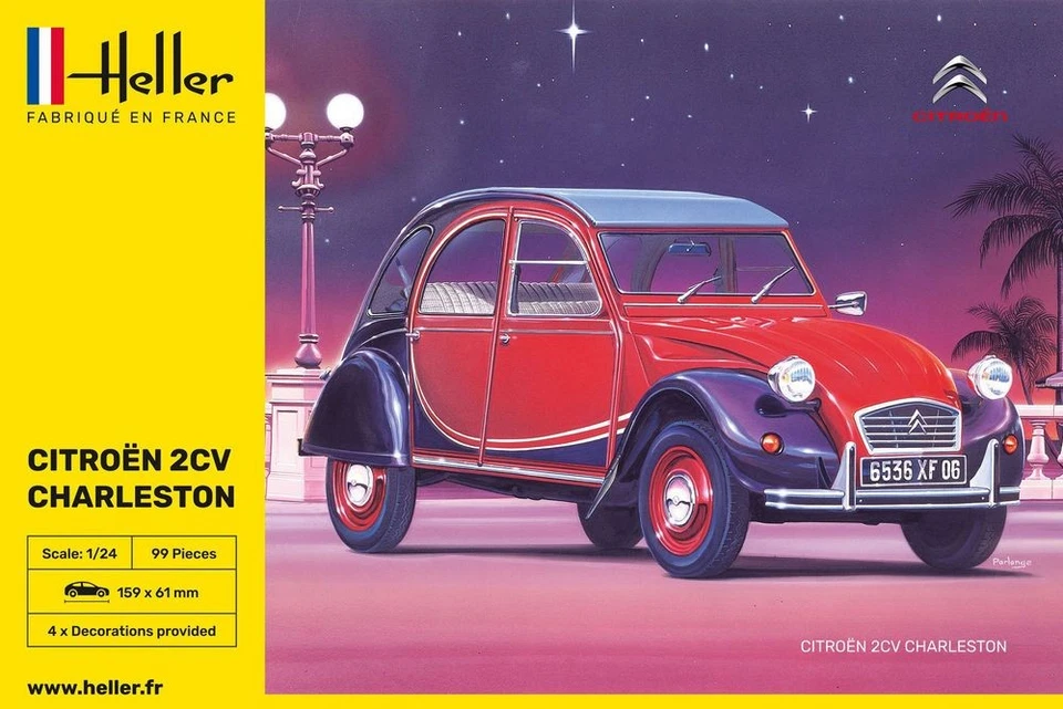 HELLER 80766 MODELLO AUTO CITROEN 2CV CHARLESTON 1/24 - Immagine 1 di 1