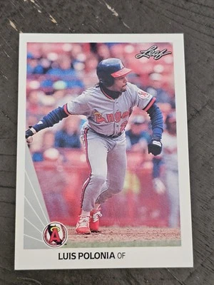 1990 Leaf - Luis Polonia #295 California Angels  - Image 1 of 2
