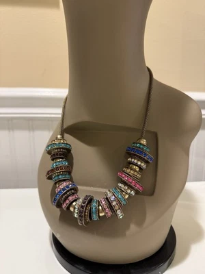 NOVO COLAR DECLARAÇÃO ACESSÓRIOS LUX ANÉIS DE PEDRA MULTICOLORIDOS ~ UAU! - Imagem 1 de 4