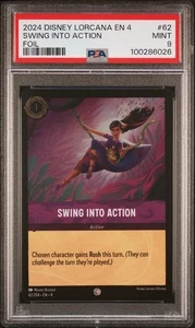 2024 DISNEY LORCANA EN 4 - URSULA'S RETURN #62 SWING INTO ACTION FOIL PSA 9 - Bild 1 von 2