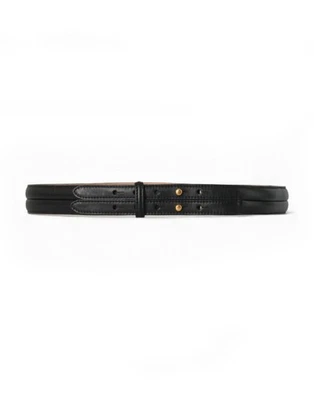 Cinturón de cuero dividido negro Dries Van Noten 242011403199900 119248495 Foto 1 de 4