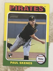 Paul Skenes Pittsburgh Pirates 2024 Topps Heritage HN Rookie Card RC #594 - Picture 1 of 2