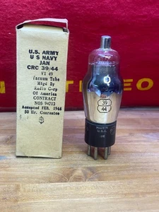 RCA  U.S. Navy JAN CRC 39-44 VT-49 Vacuum Tube  NOS/NIB Tested 100% - Picture 1 of 2