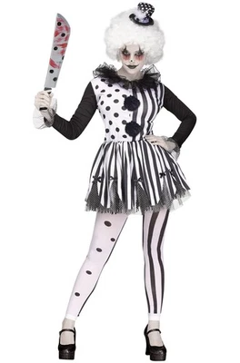 Killer Clown Lady Freakshow Adult Costume - Image 1 of 2