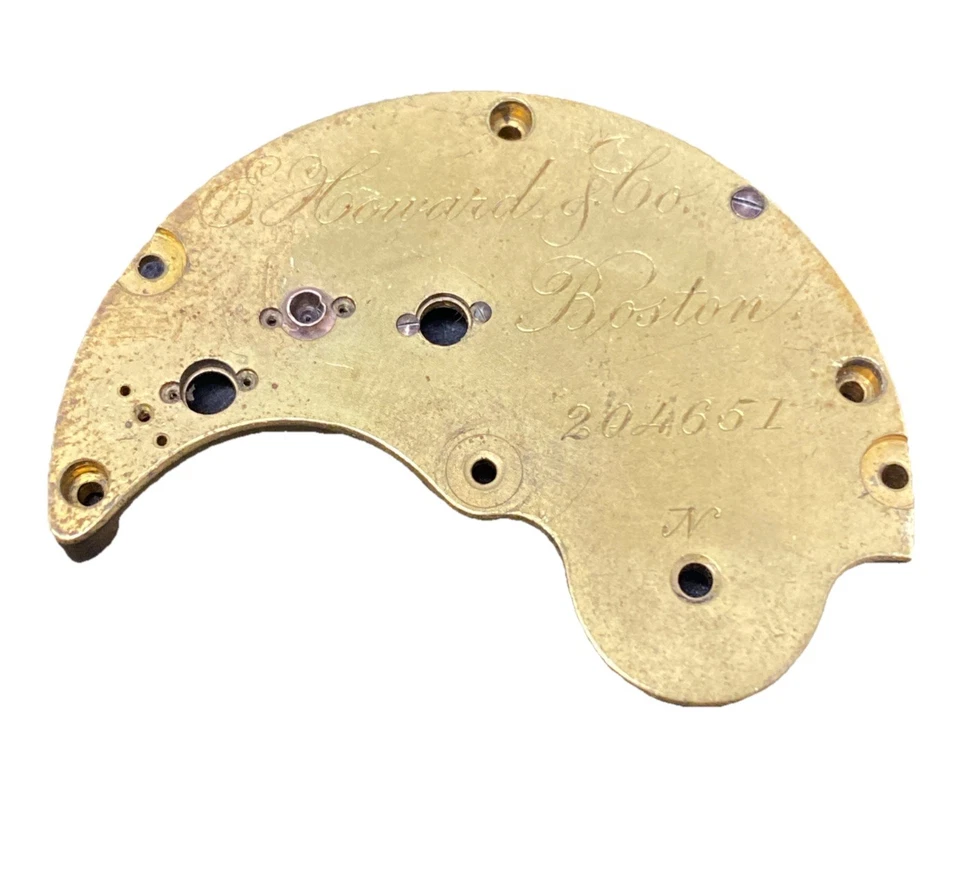 Reloj Bolsillo E Howard Movimiento Placa Talla N Serie 7 Piezas Hunter F8026 Foto 1 de 4