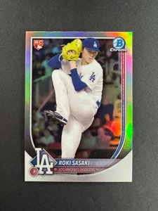 Roki Sasaki 2025 Bowman Chrome Refractor Rookie RC #12 - Picture 1 of 2
