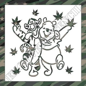 10"x10" Clear Plastic Stencil - Pooh Pot (SX29) (.007") - Picture 1 of 2