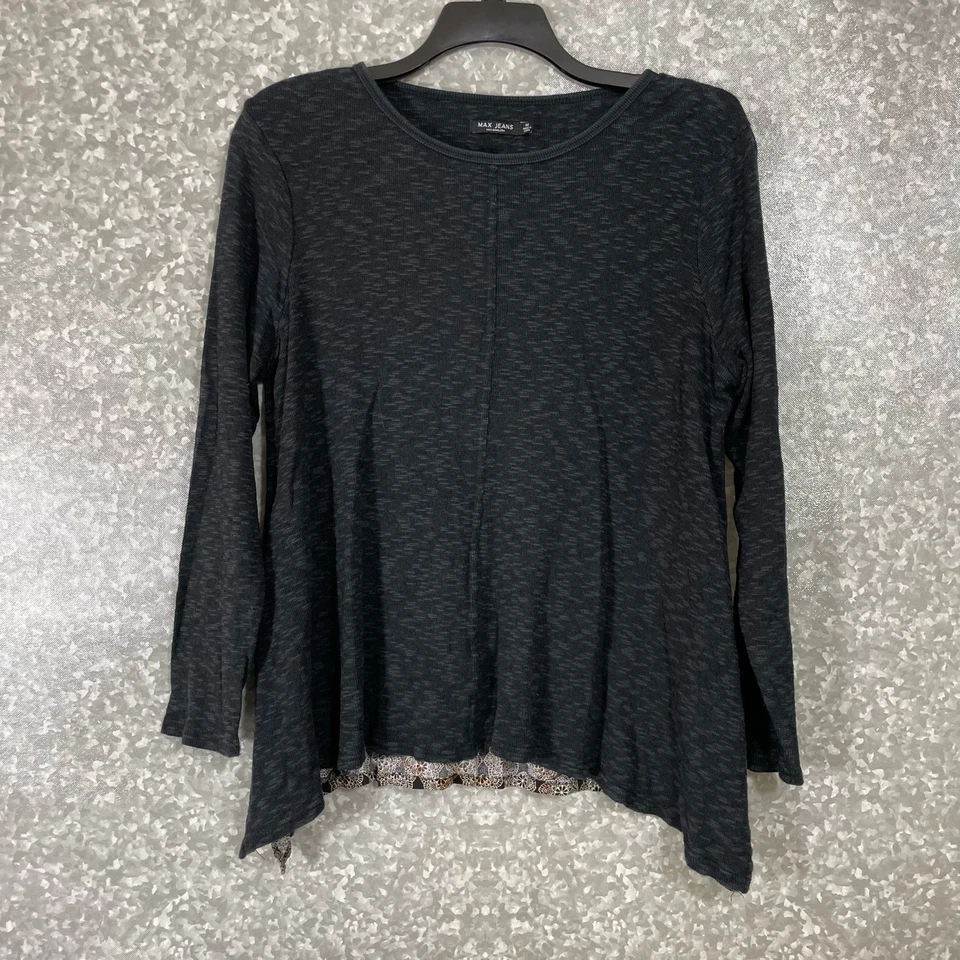 Suéter Max Jeans Para Mujer Gris con Espalda en Contraste - Talla Mediana - Boho Chic Foto 1 de 4