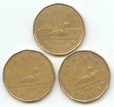 Canada 1988 1989 1990 Loonies Loonie Canadian One Dollar 1 Coin $1 EXACT COINS