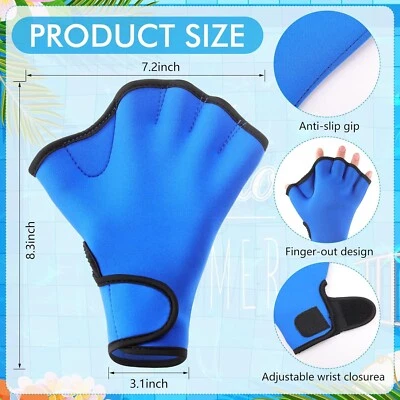 Water Aerobics Set for Aquatic Exercise 1 Pair Neoprene Swimming Glove - Image 1 of 4