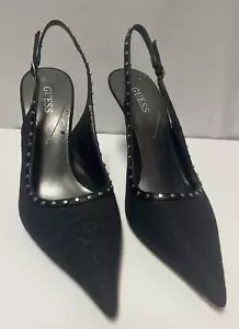 Zapato Guess Shana Tachonado Texturizado Punta Punta Tacón Alto Talla 9M - Imagen 1 de 17