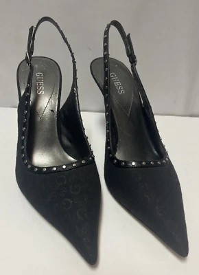 Zapato Guess Shana Tachonado Texturizado Punta Punta Tacón Alto Talla 9M Foto 1 de 4