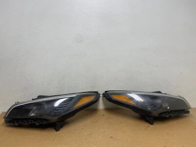 2015 2016 2017 Hyundai Sonata Left+Right Black Halogen Headlights OEM H9379 DG - Image 1 of 4