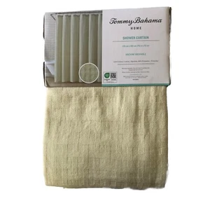 Tommy Bahama Home Shower Curtain 70” x 72" Very Light Green New Island Crafted - Picture 1 of 4