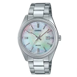 Casio MTP-1302DS-7A Hombre 50M WR Reloj Acero Inoxidable Madreperla Nuevo - Imagen 1 de 18