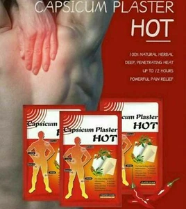 Hot Patch Capsicum Plaster Pain Relieving Patch Large 8 pcs 12x18 cm FREE POST - Picture 1 of 10