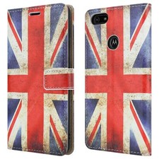 For Motorola Moto E6 Play Leather Wallet Stand Phone Case Cover + Tempered Glass