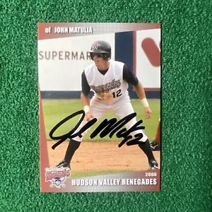 2006 Hudson Valley Renegades John Matulia On Card Auto - Picture 1 of 7