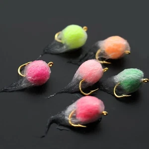 30 pcs 10 Colors UV Nuke Egg Fly Glo Bug Steelhead Trout Fly Fishing Flies Lures - Picture 1 of 4