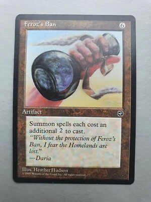 Feroz's Ban, MTG Homelands (1995) Rare Artifact NM - Image 1 of 2