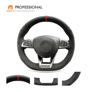 Funda de volante MEWANT Custom DIY Alcantara para Benz C190 R190 W205 C117 C218 - Imagen 1 de 11