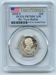 2025 S 25C Clad Dr. Vera Rubin Quarter PCGS PR70DCAM First Strike - Picture 1 of 1