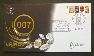 Buckingham 2008/9 James Bond 78p Stempel am ersten Tag Cover SIGNIERT von ROGER MOORE - Bild 1 von 2