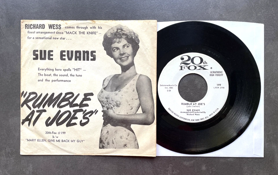 7" Sue Evans - Rumble At Joe's - US 20th Fox Promo - Bild 1 von 1