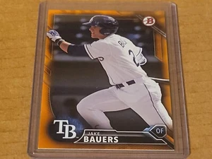 2016 Bowman Draft #BD-155 Jake Bauers RC Orange SP #/25 Tampa Bay Rays Nmmt - Picture 1 of 3