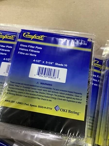 10 pcs. 4-1/2 X 5-1/4 Shade 10 Glass Filter Plate Shade 10, 4 1/2" x 5 1/4" - Imagen 1 de 1