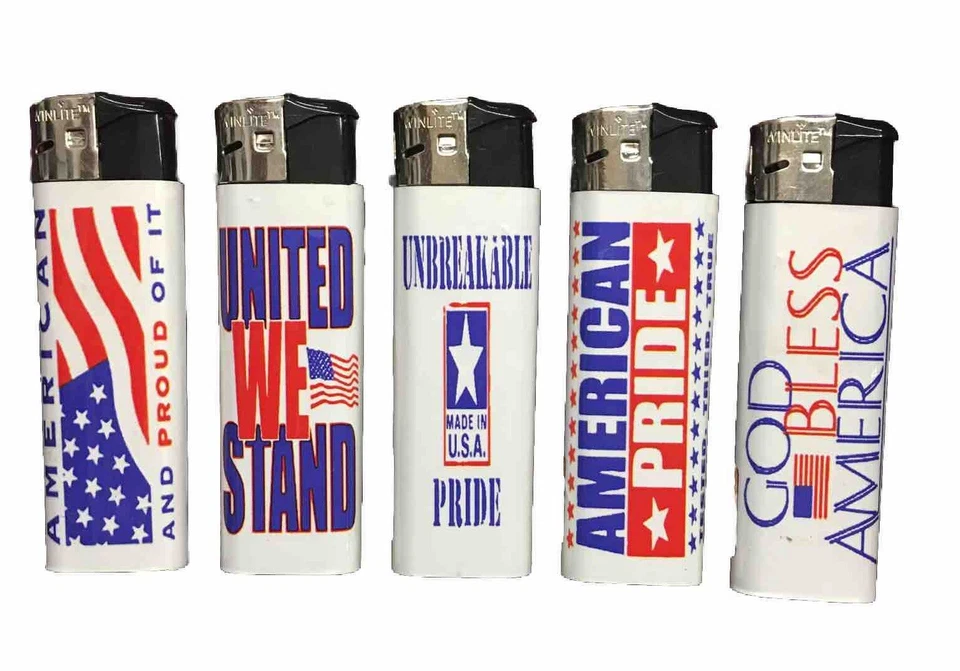 Winlite Electronic Refillable Lighters American Pride 5 Pack - Image 1 of 1