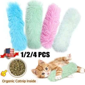 Cat Catnip Toy Cat Pillows Crinkle Sound Cat Kicker Interactive Chasing Chewing - Picture 1 of 13