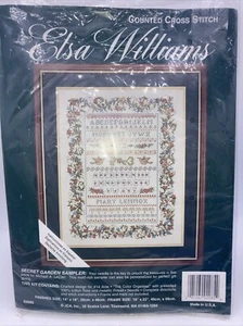 Muestreador de jardín secreto Elsa Williams, Michael LeClair punto de cruz contado 02085 - Imagen 1 de 5