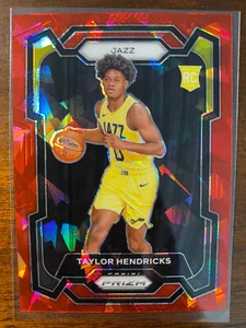 Panini Prizm Taylor Hendricks #161 RC 2023-24 Cracked Red Ice Utah Jazz - Imagen 1 de 2