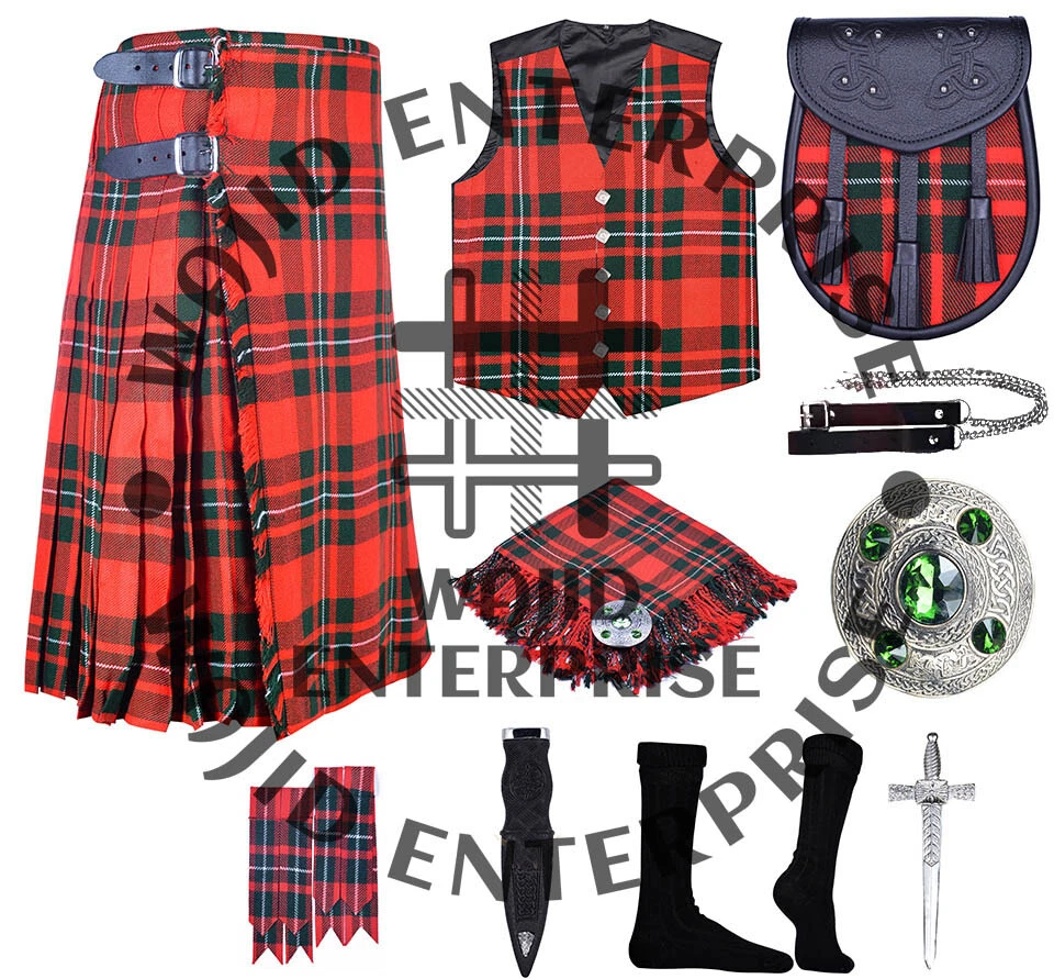 Scottish traditional Handmade 8 yard 13Oz Tartan kilt Men's kilt & Accessories - Image 1 of 1